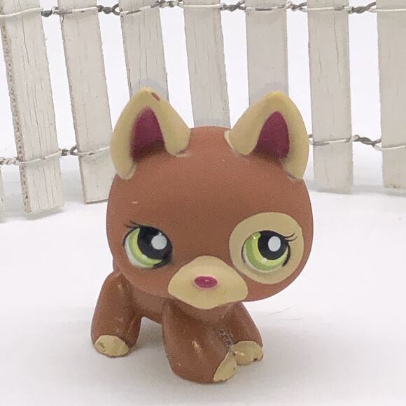 Littlest Pet Shop Brown Tan German Shepherd Dog 1362 2007 Hasbro Authentic Lps - Picture 1 of 5
